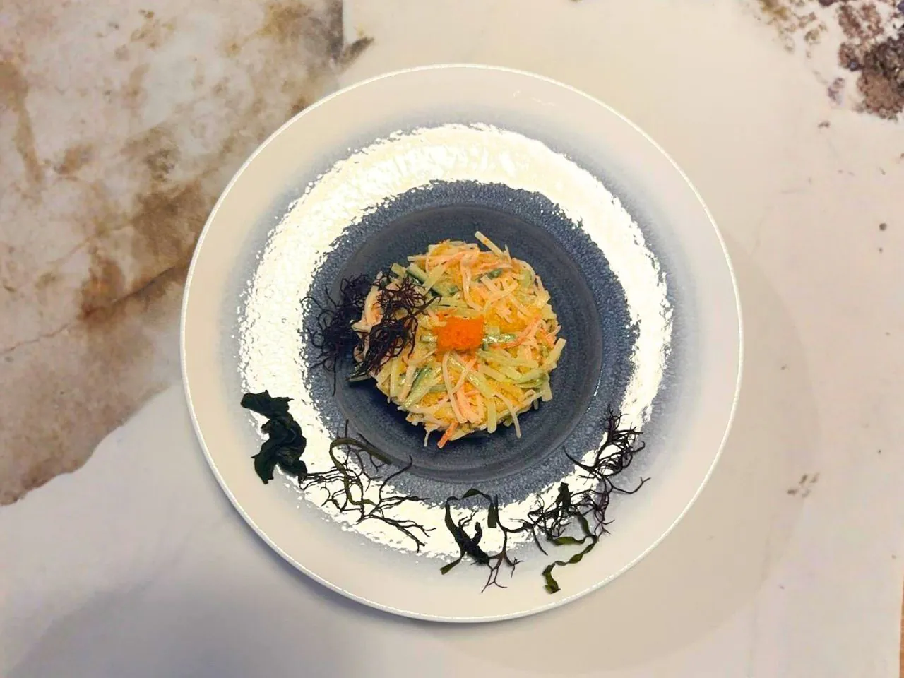 Shredded vegetable salad with seaweed and spicy sauce at Umami Ramen & Sushi House, a Japanese Restaurant in Wilmington